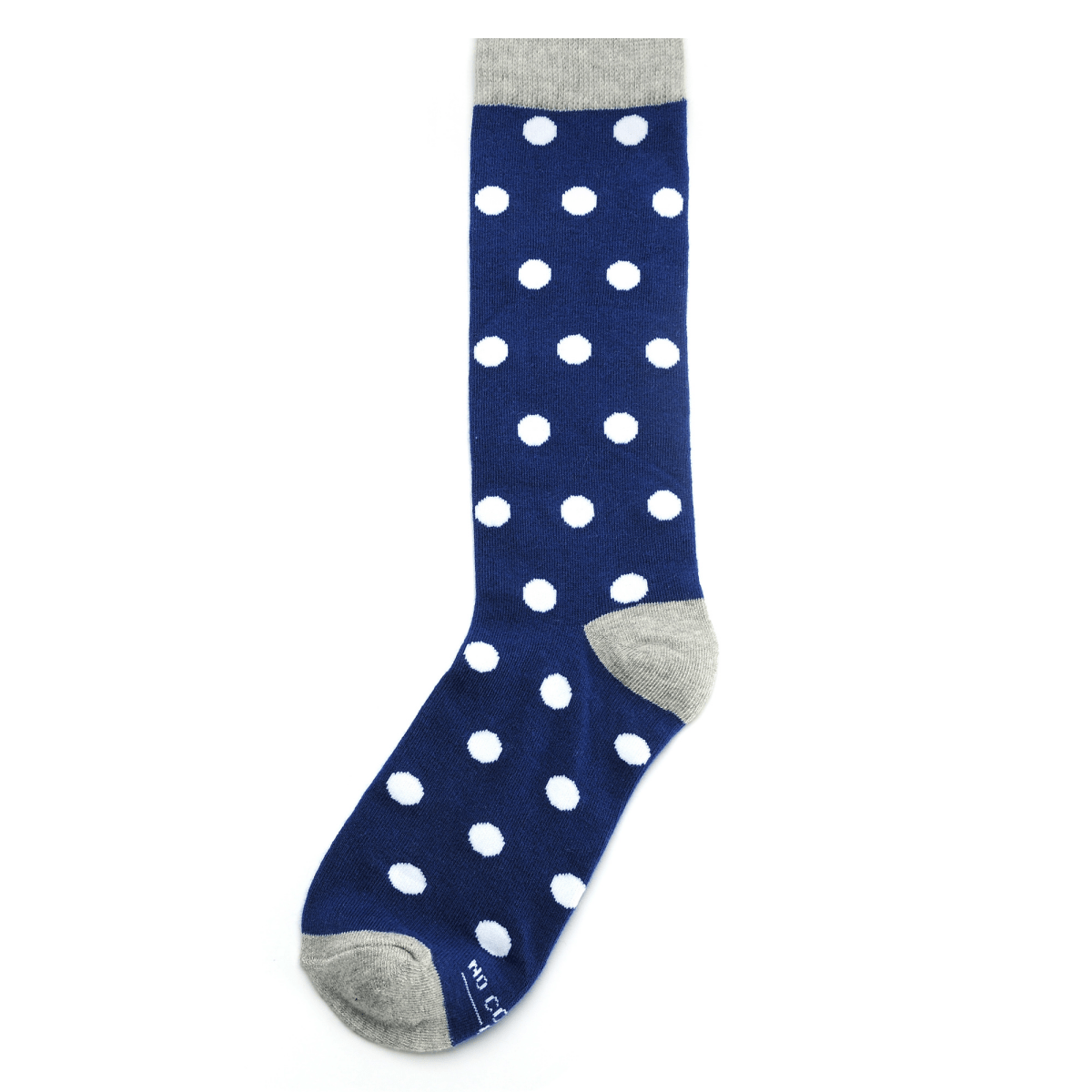 Navy With White Polka Dot Womens Cotton Blend Crew Socks Evening Star Pattern Soft Comfortable Socks by No Cold Feet – Don't Panic Shoes
