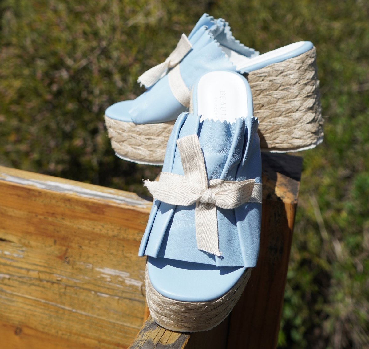 Noelle Wedge Leather Sandal Women’S Rope Platform 90mm Heels by Beautiisoles – Don't Panic Shoes