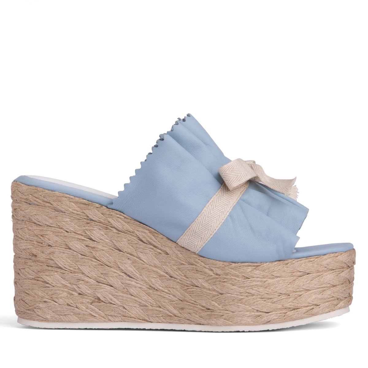 Noelle Wedge Leather Sandal Women’S Rope Platform 90mm Heels by Beautiisoles – Don't Panic Shoes