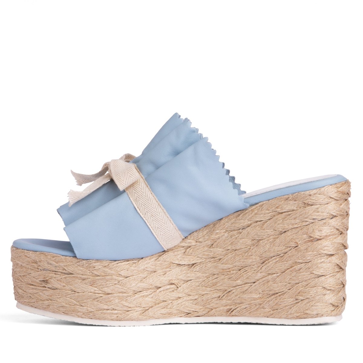 Noelle Wedge Leather Sandal Women’S Rope Platform 90mm Heels by Beautiisoles – Don't Panic Shoes