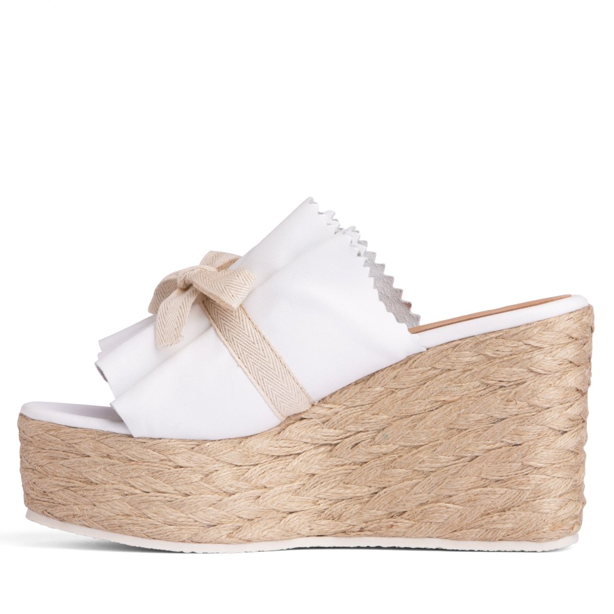 Noelle Women’S Leather Rope Wedge Platform Cushioned Sandal Heels by Beautiisoles – Don't Panic Shoes