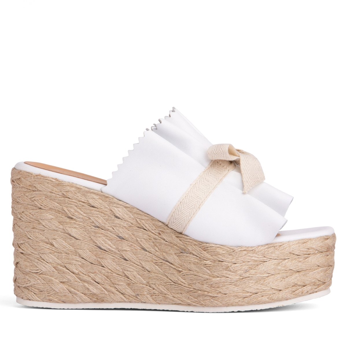 Noelle Women’S Leather Rope Wedge Platform Cushioned Sandal Heels by Beautiisoles – Don't Panic Shoes