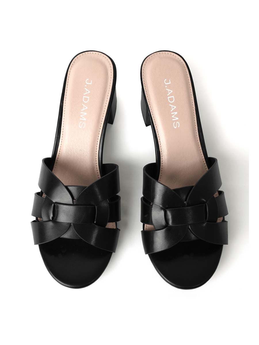 Nori | Black Sandals by J.Adams – Don't Panic Shoes