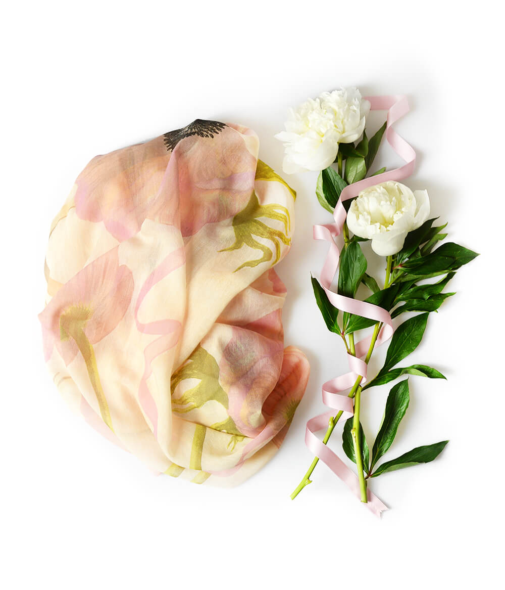 O’Keeffe Off White Bamboo Fiber Art Print Florence 50 Bamboo Scarves by Mar Soreli – Don't Panic Shoes