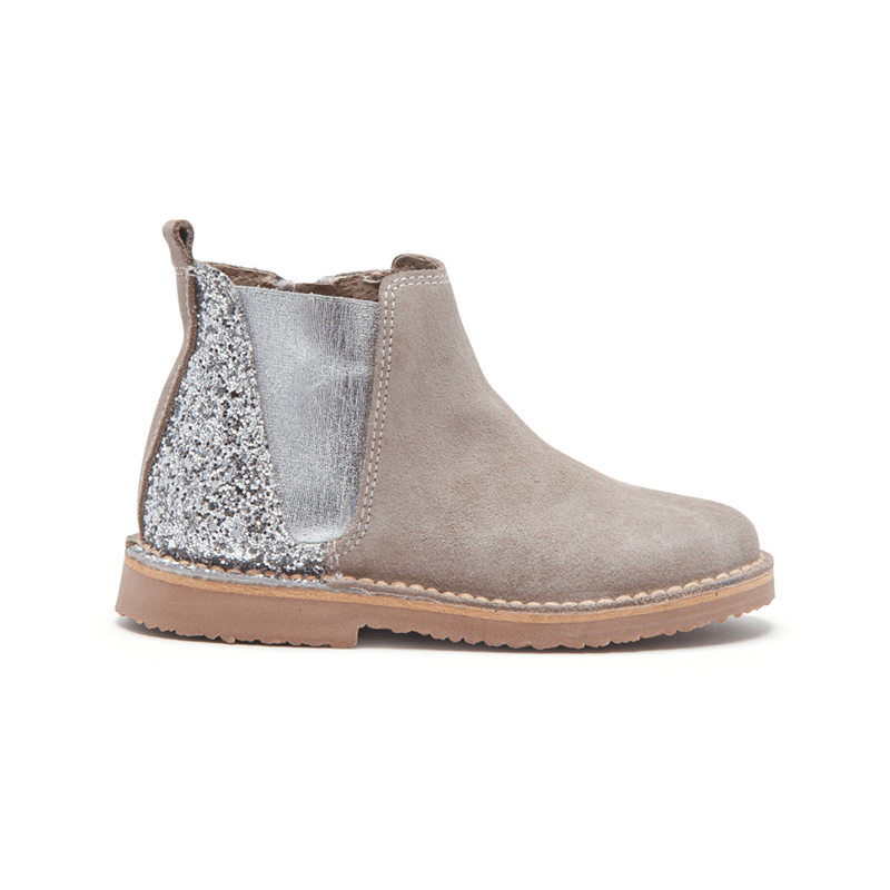 Olivia Taupe Made In Spain Zipper Closure Non Slip Cushion Core by Childrenchic – Don't Panic Shoes