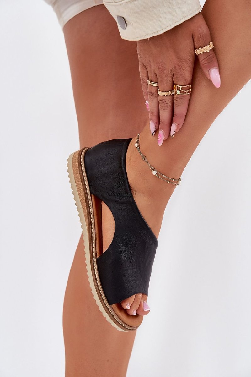 Orranise Covered - Heel Leather Sandals by Ukrainian Vibe – Don't Panic Shoes