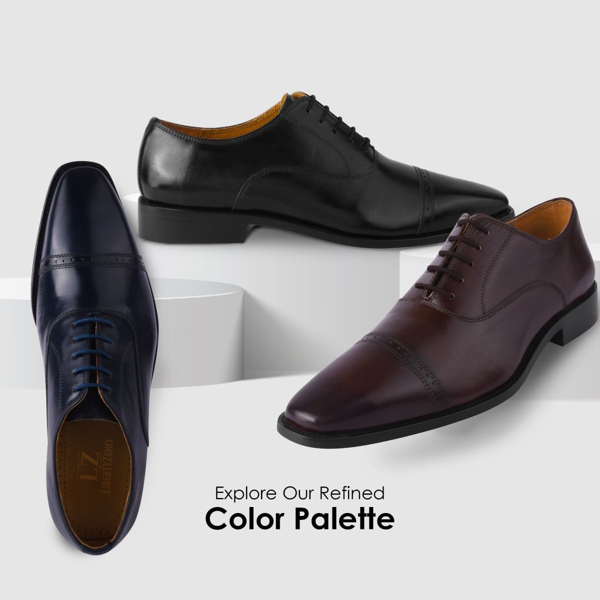 Oscar Mens Leather Lace Up Oxford Designer Dress Shoes Shoes by Libertyzeno – Don't Panic Shoes