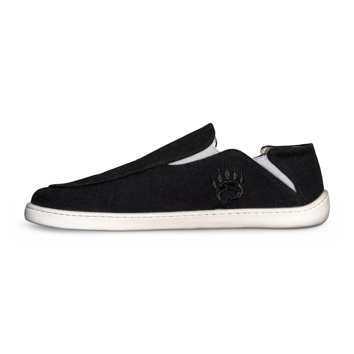 Oso Cg2 Canvas Black White Zero Drop Slip On Wide Toe Shoe Shoe by Bearfoot – Don't Panic Shoes