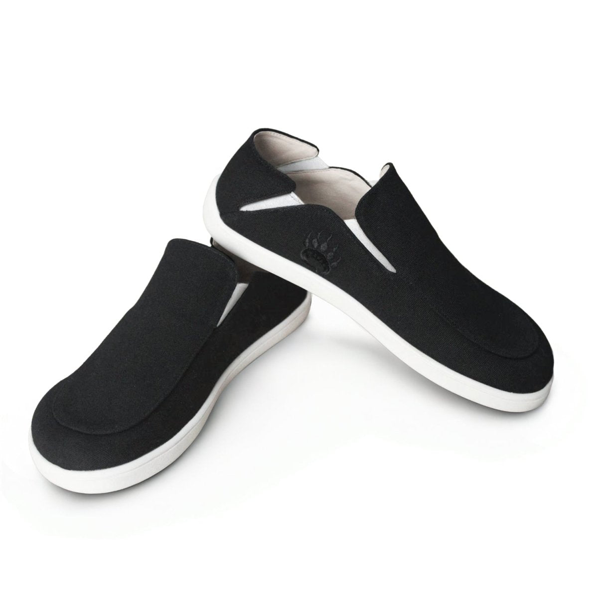 Oso Cg2 Canvas Black White Zero Drop Slip On Wide Toe Shoe Shoe by Bearfoot – Don't Panic Shoes