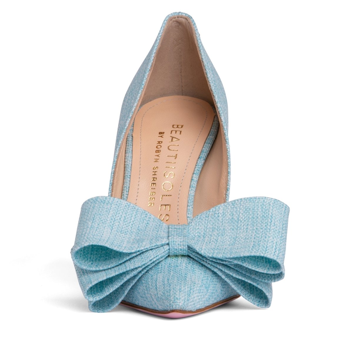 OxSana Women’s Handmade Italian Leather And Linen Pump Heels by Beautiisoles – Don't Panic Shoes