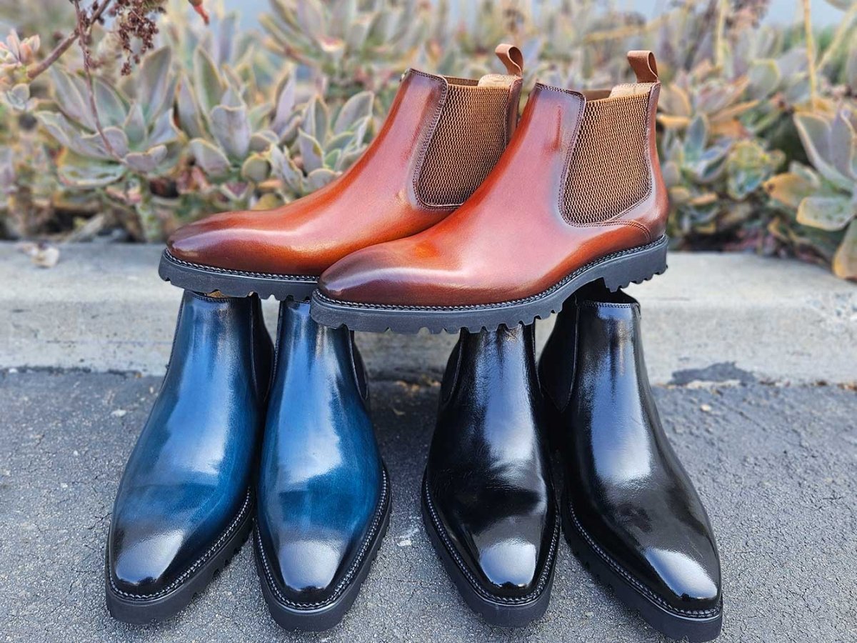 Patina Chelsea Boot Lug Sole Calf Leather All Day Comfort Kb480 - 102 Boots by Carrucci Shoes – Don't Panic Shoes