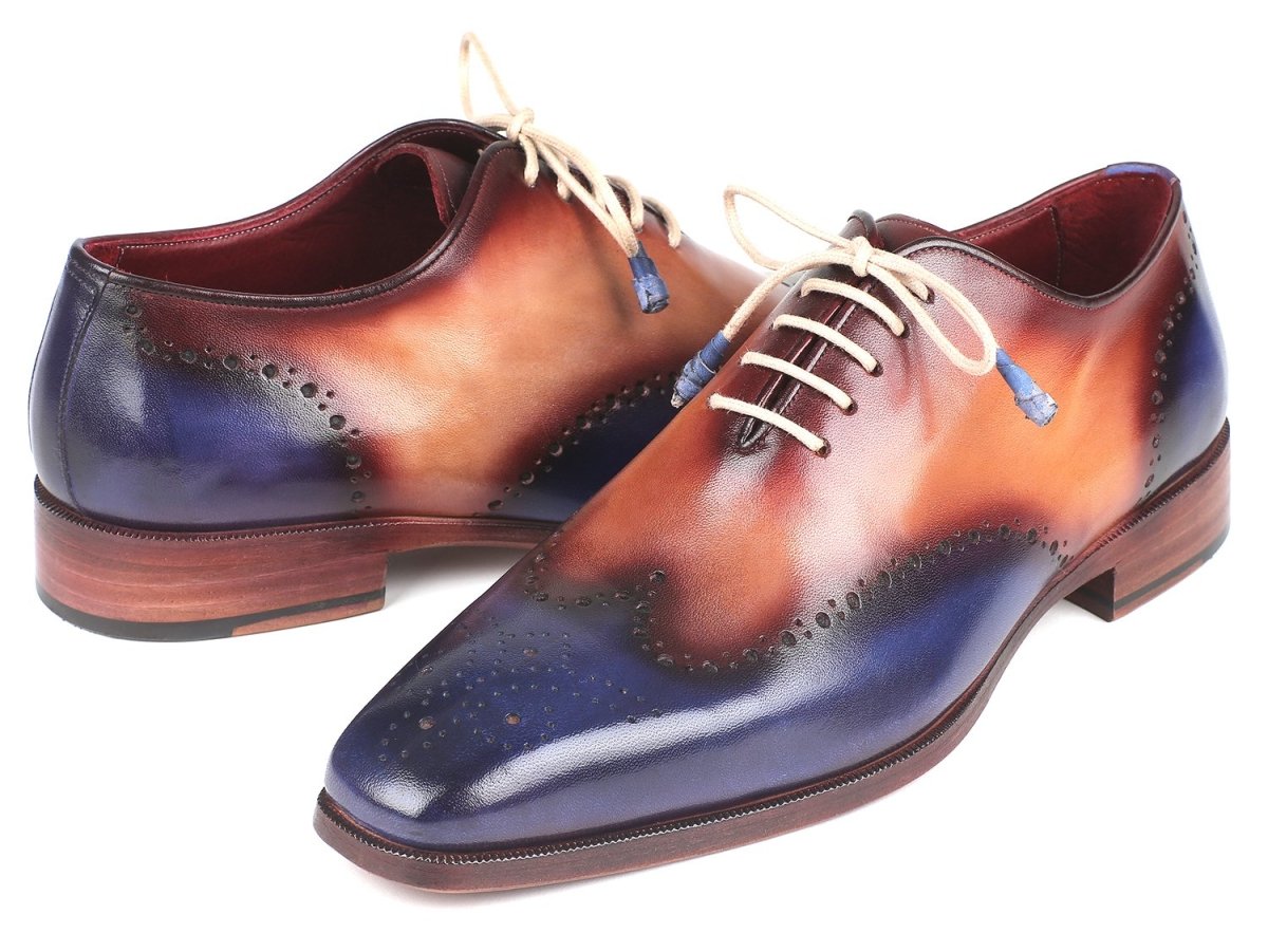 Paul Parkman Blue And Camel Wingtip Oxfords (Id097bx11) by Paul Parkman – Don't Panic Shoes