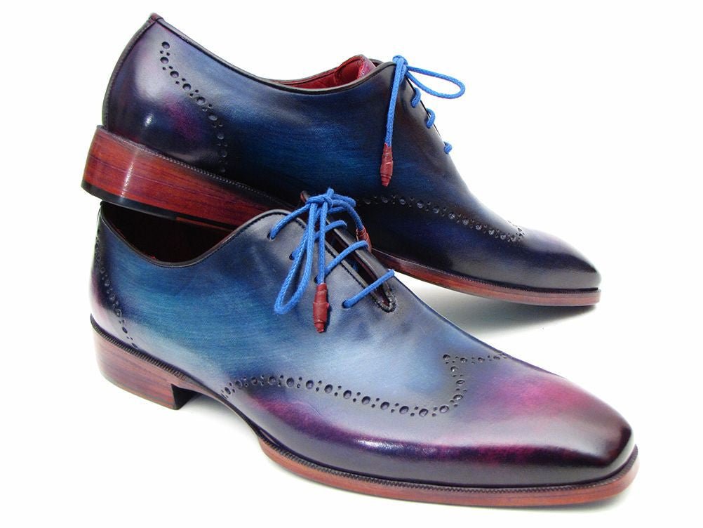 Paul Parkman Blue And Purple Wingtip Oxfords (Id084vx55) by Paul Parkman – Don't Panic Shoes
