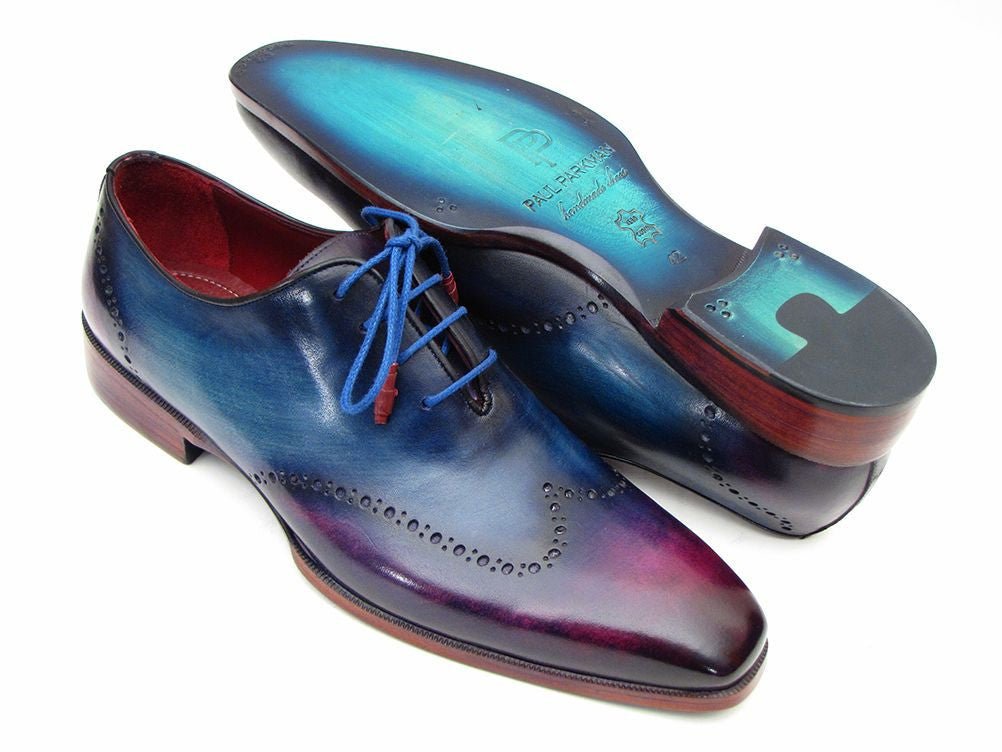 Paul Parkman Blue And Purple Wingtip Oxfords (Id084vx55) by Paul Parkman – Don't Panic Shoes