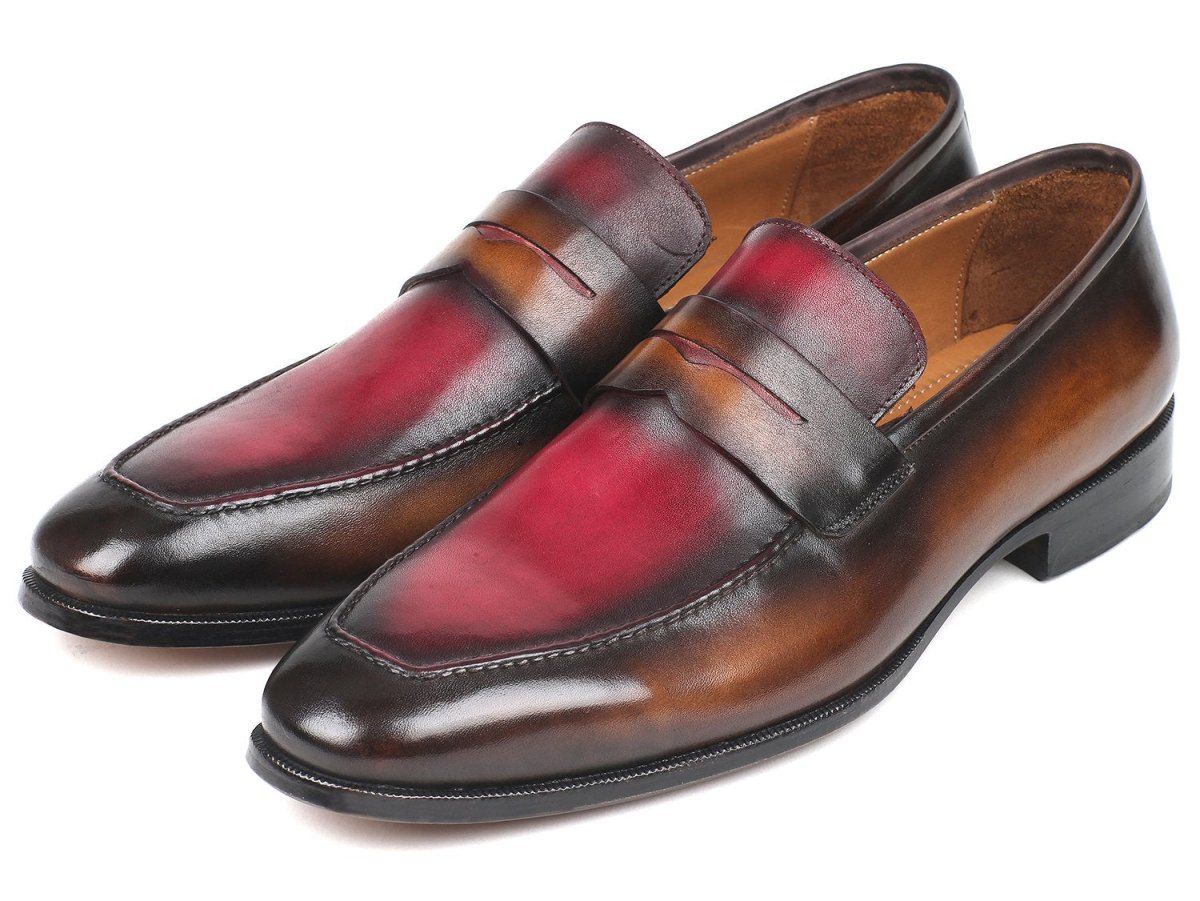 Paul Parkman Brown And Bordeaux Dual Tone Loafers For Men (Id10bb22) by Paul Parkman – Don't Panic Shoes