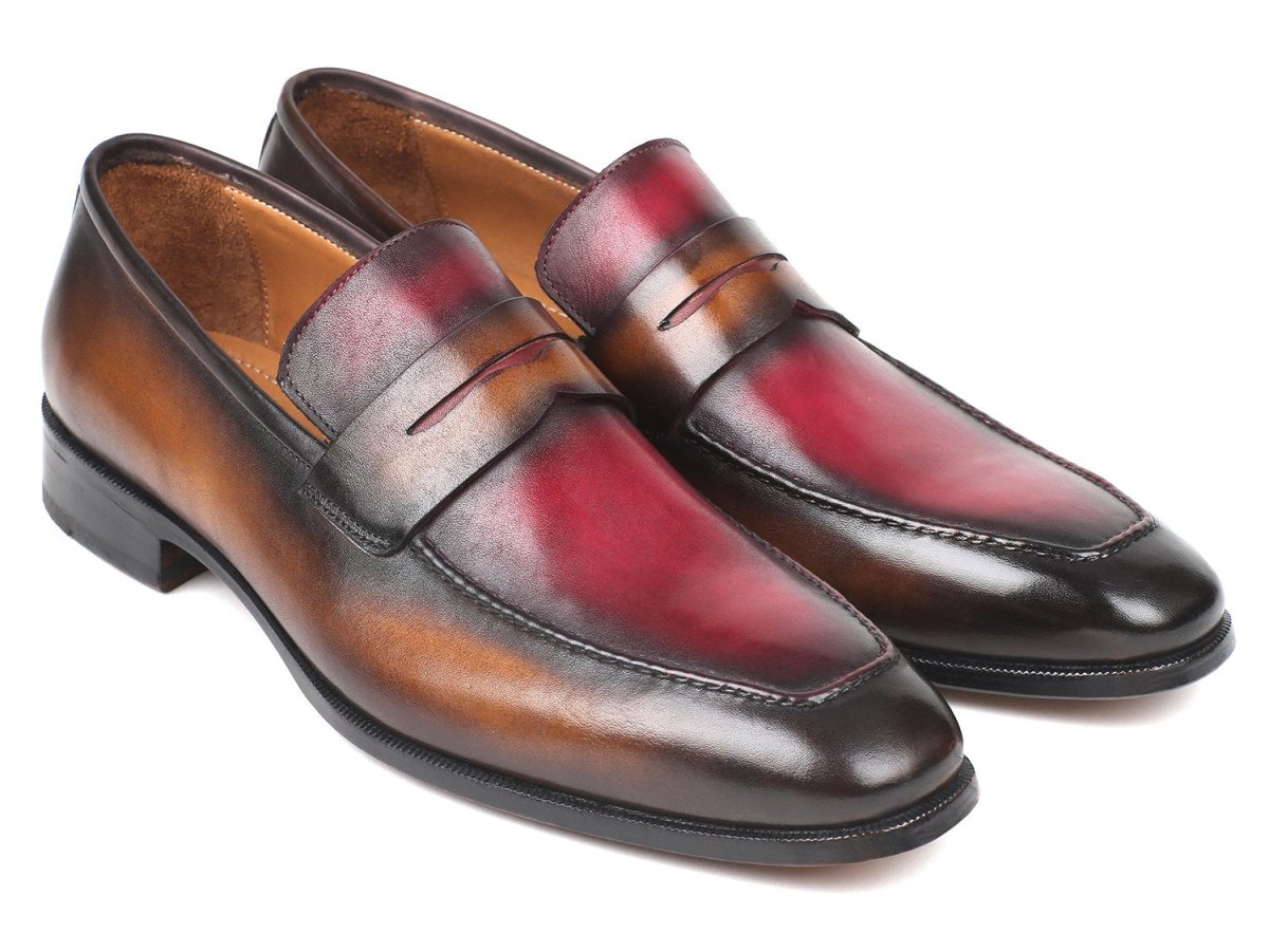 Paul Parkman Brown And Bordeaux Dual Tone Loafers For Men (Id10bb22) by Paul Parkman – Don't Panic Shoes