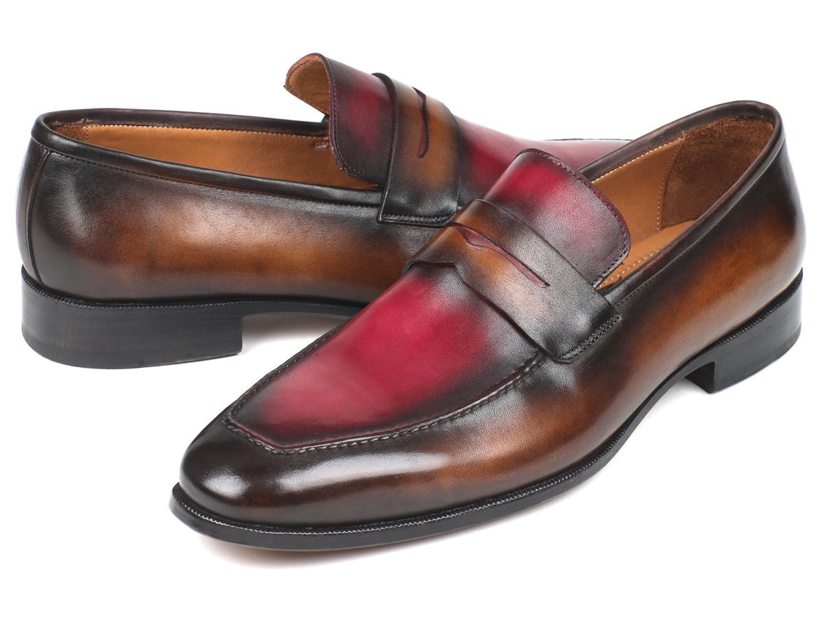 Paul Parkman Brown And Bordeaux Dual Tone Loafers For Men (Id10bb22) by Paul Parkman – Don't Panic Shoes