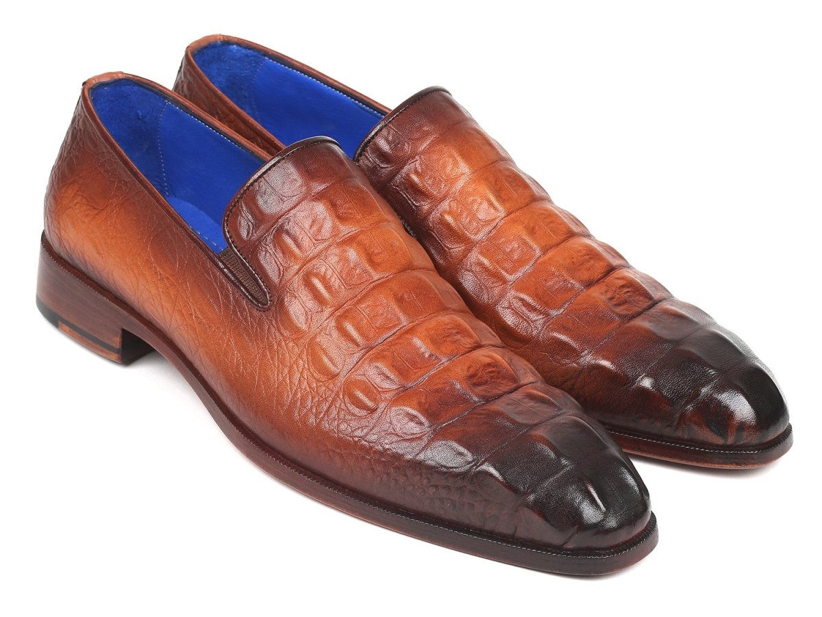 Paul Parkman Brown Crocodile Embossed Calfskin Loafers (Id5576 - Brw) by Paul Parkman – Don't Panic Shoes