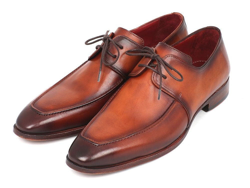 Paul Parkman Brown Leather Apron Derby Shoes For Men (Id33sx92) by Paul Parkman – Don't Panic Shoes