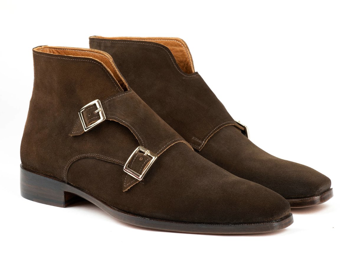 Paul Parkman Double Monkstrap Ankle Boots Brown Suede (Id8154 - Sdb) by Paul Parkman – Don't Panic Shoes