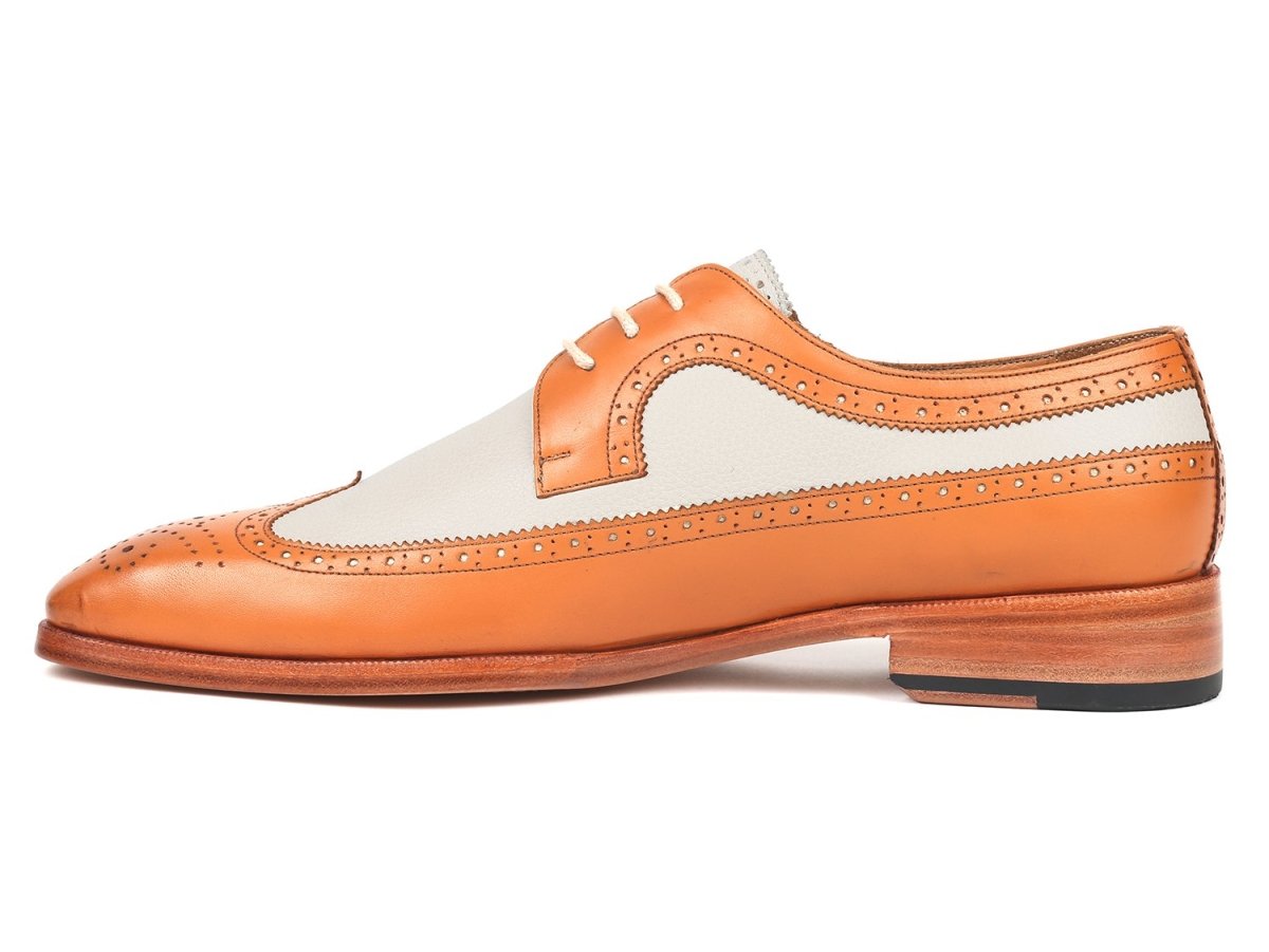 Paul Parkman Dual Tone WIngtip Derby Shoes in Cognac And Cream Shoes by Paul Parkman – Don't Panic Shoes