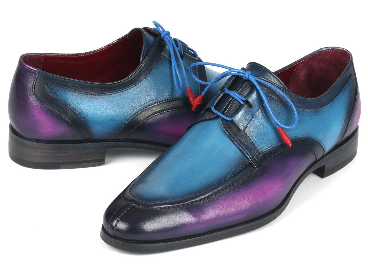 Paul Parkman Ghillie Lacing Blue And Purple Dress Shoes (IdGu568blp) by Paul Parkman – Don't Panic Shoes