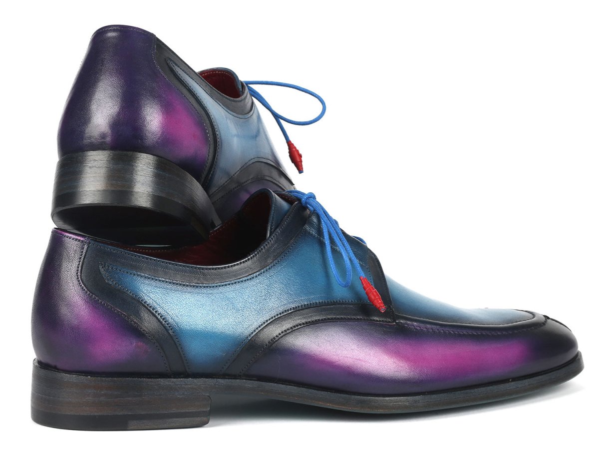 Paul Parkman Ghillie Lacing Blue And Purple Dress Shoes (IdGu568blp) by Paul Parkman – Don't Panic Shoes