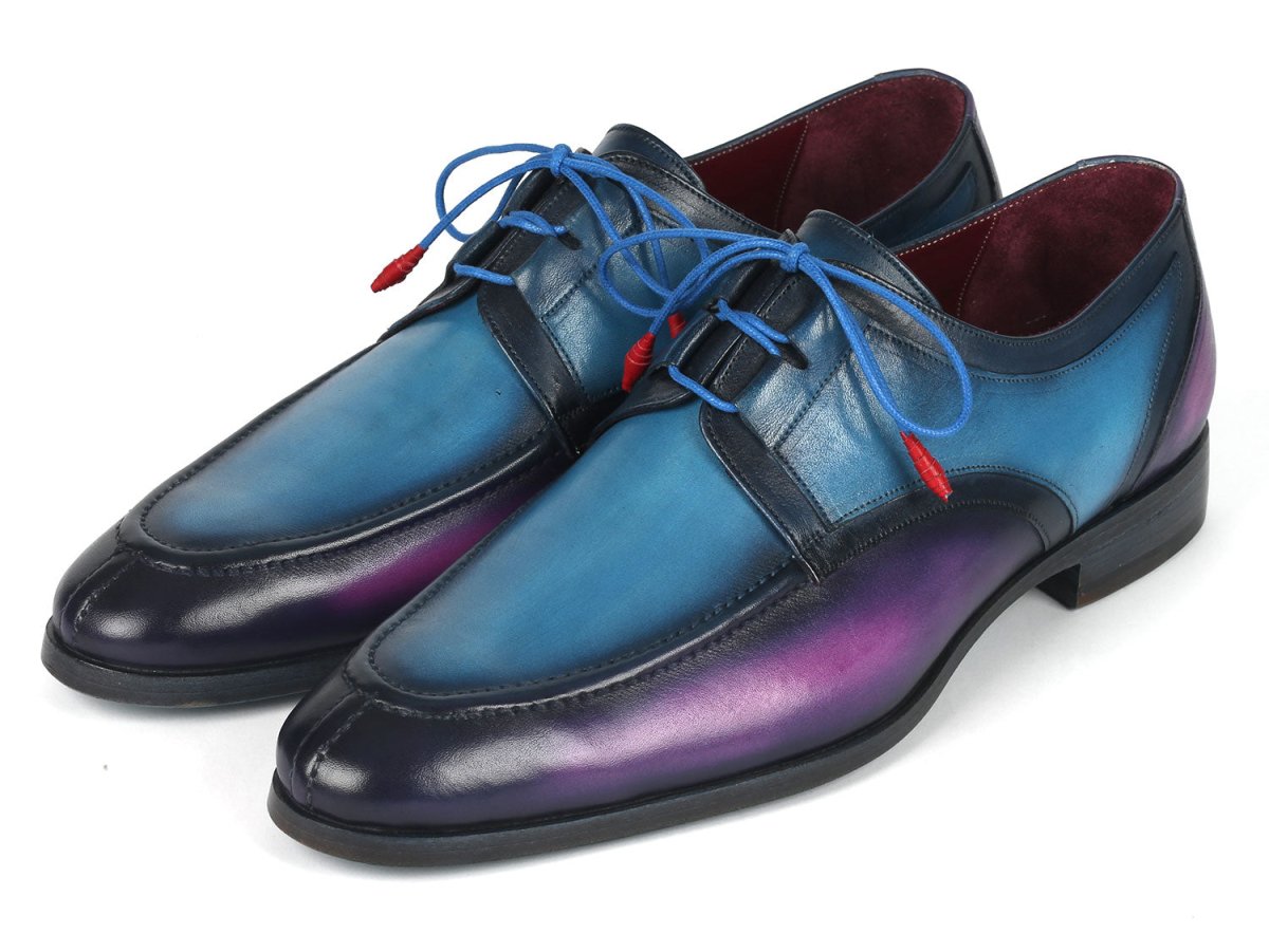 Paul Parkman Ghillie Lacing Blue And Purple Dress Shoes (IdGu568blp) by Paul Parkman – Don't Panic Shoes