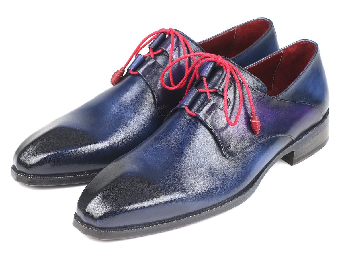 Paul Parkman Ghillie Lacing Blue Dress Shoes (IdGt511blu) by Paul Parkman – Don't Panic Shoes
