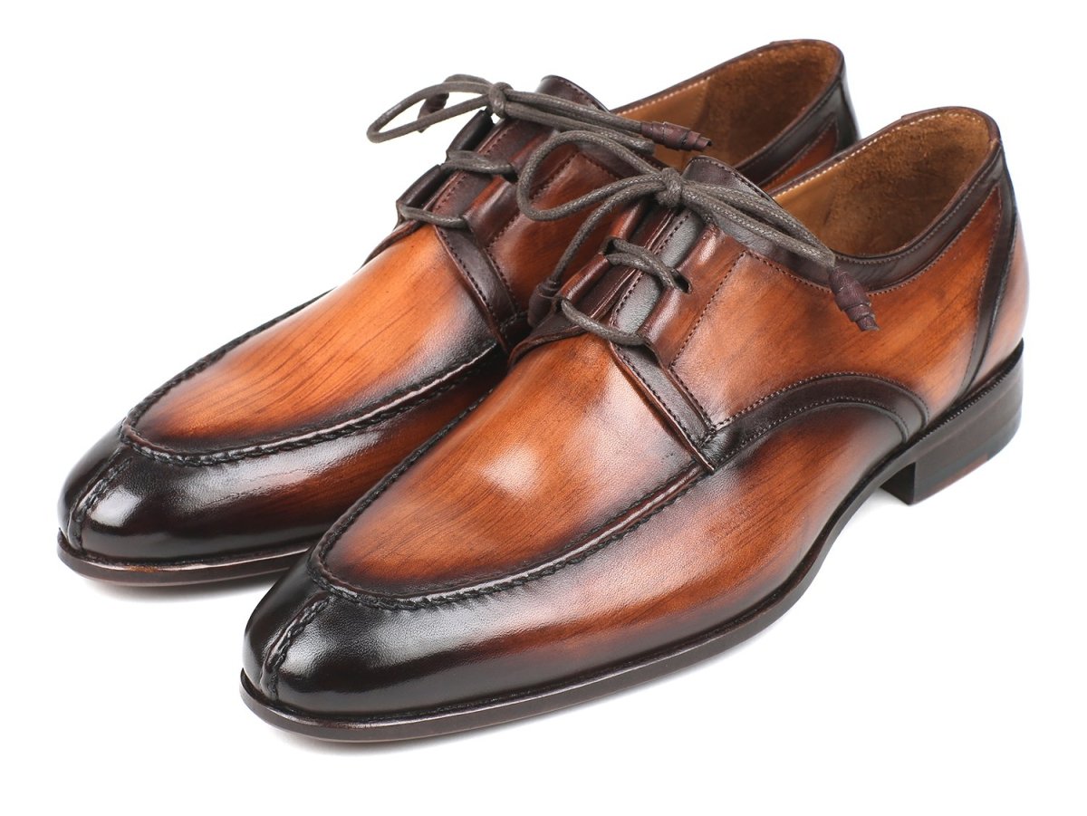 Paul Parkman Ghillie Lacing Brown Burnished Dress Shoes (IdGu567brw) by Paul Parkman – Don't Panic Shoes
