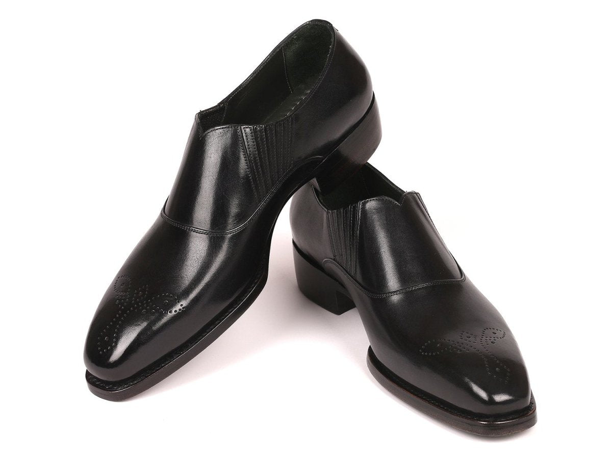 Paul Parkman Goodyear Welted Elasticated Loafers In Black Shoes by Paul Parkman – Don't Panic Shoes