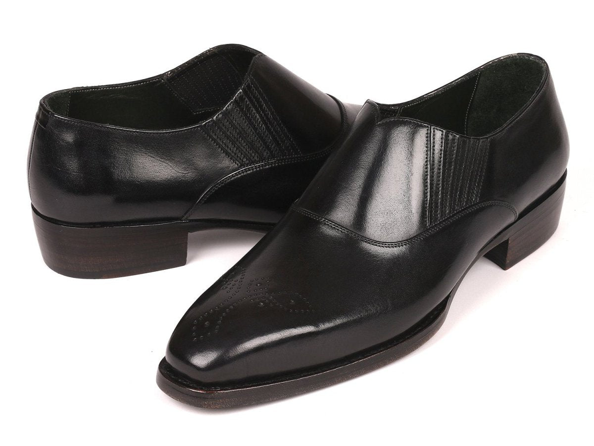 Paul Parkman Goodyear Welted Elasticated Loafers In Black Shoes by Paul Parkman – Don't Panic Shoes