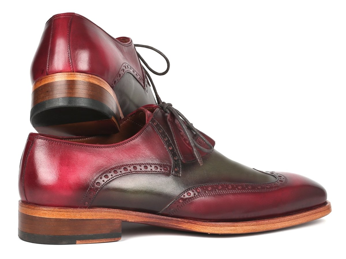 Paul Parkman Goodyear Welted Ghillie Lacing Brogues Green And Bordeaux (Id2955 - Grb) by Paul Parkman – Don't Panic Shoes