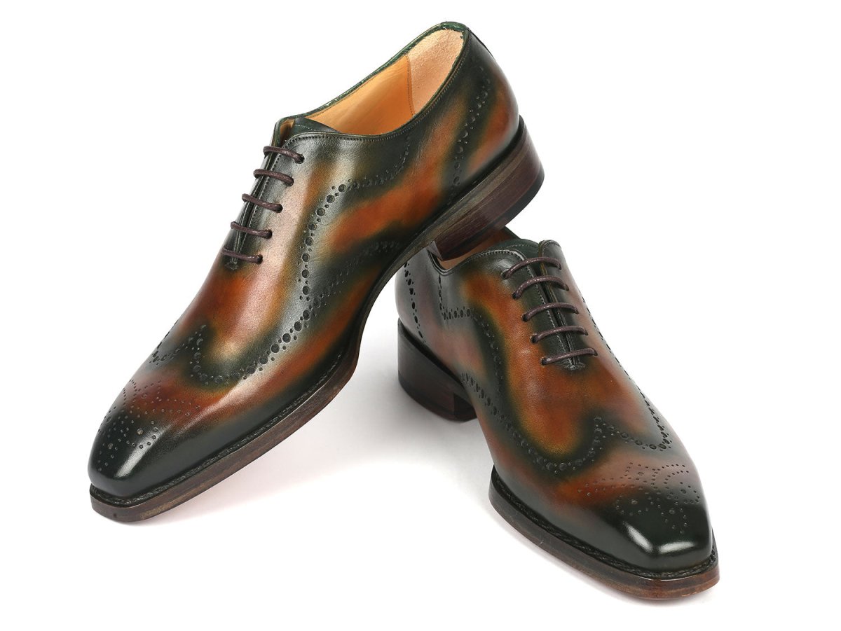 Paul Parkman Goodyear Welted Men's Brown And Green Oxford Shoes (Id081 - 036) by Paul Parkman – Don't Panic Shoes