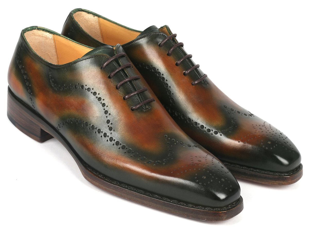 Paul Parkman Goodyear Welted Men's Brown And Green Oxford Shoes (Id081 - 036) by Paul Parkman – Don't Panic Shoes