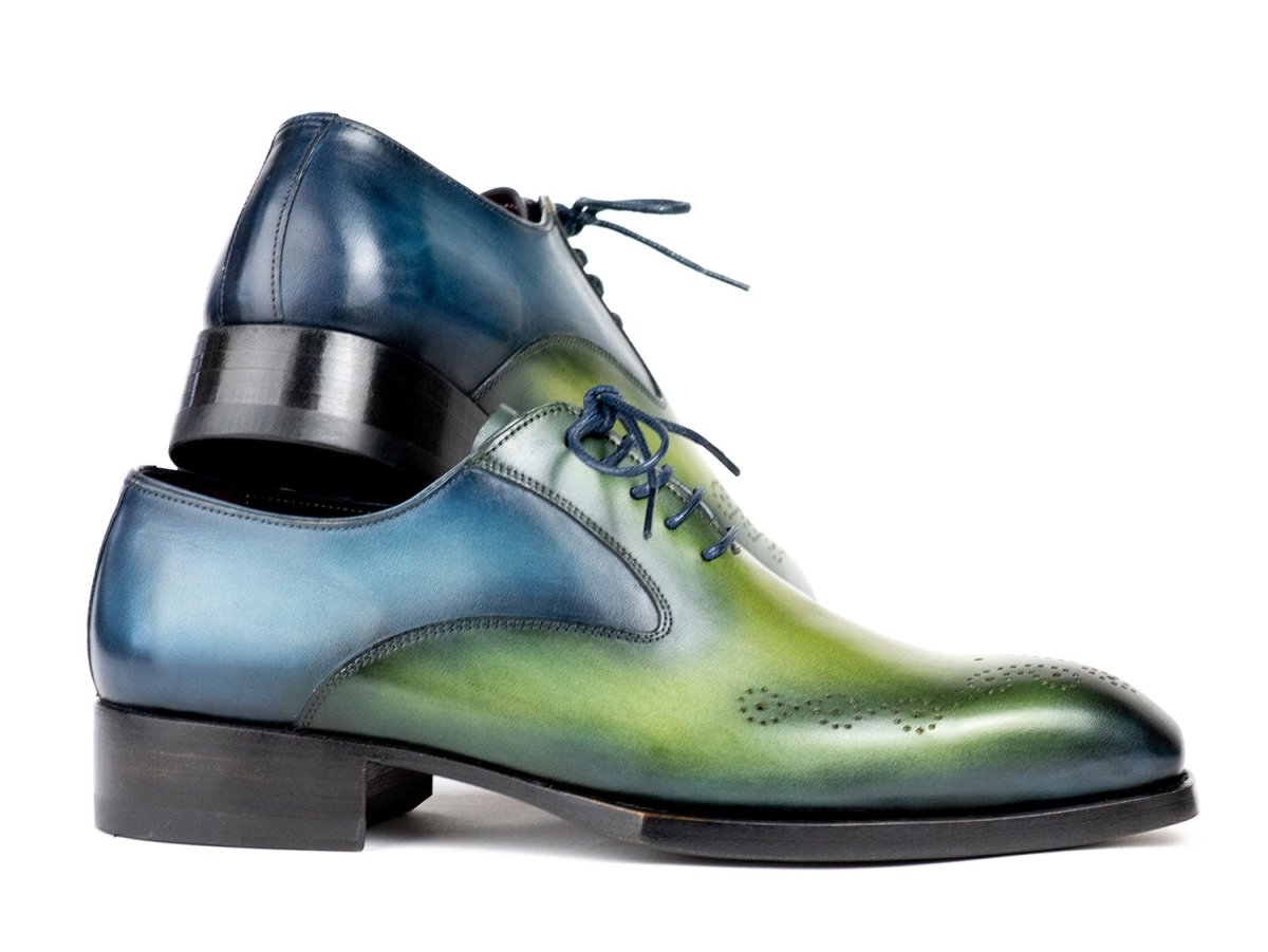 Paul Parkman Goodyear Welted Nched Oxfords Blue And Green (Id5364 - Gbl) by Paul Parkman – Don't Panic Shoes