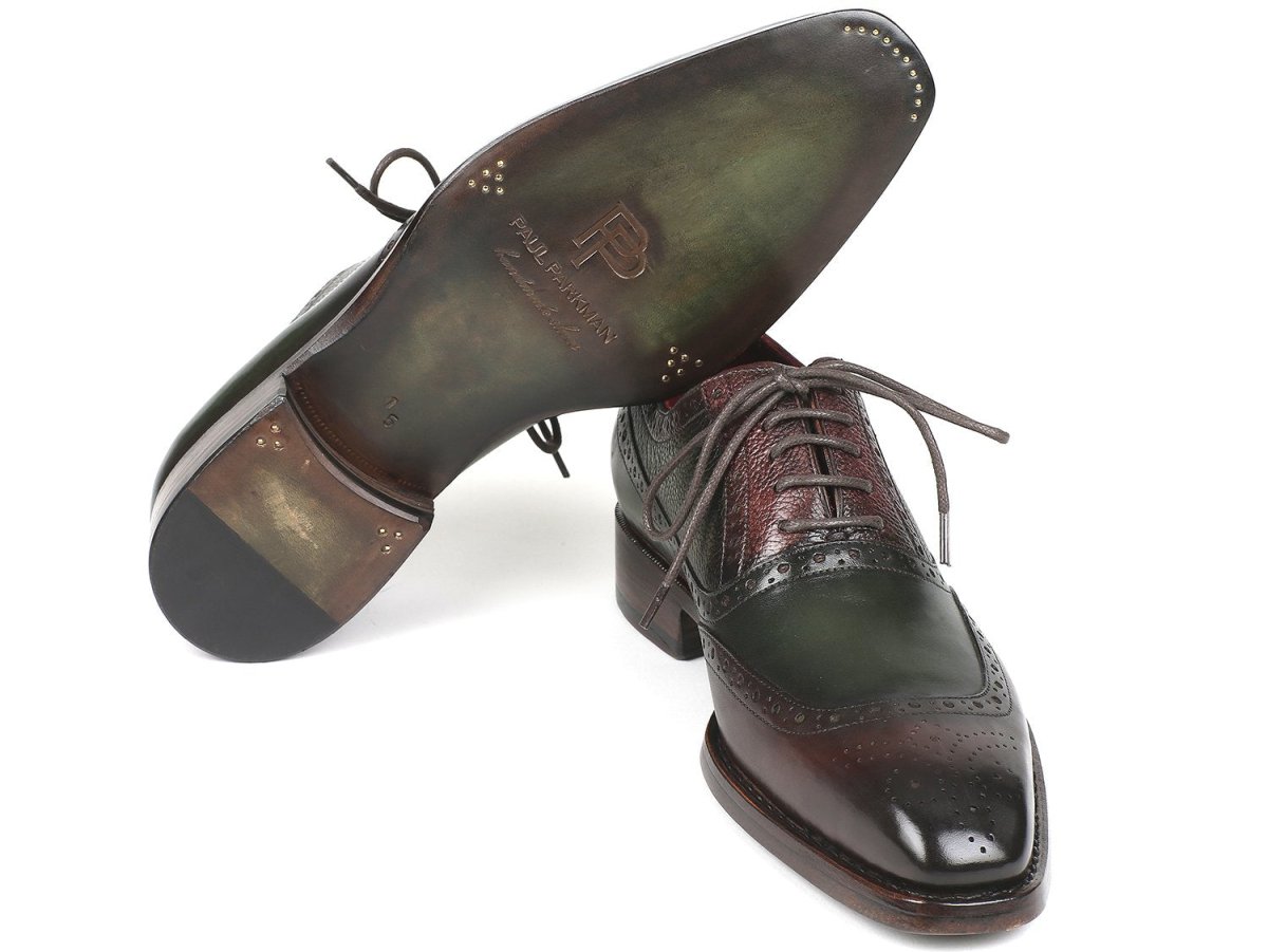 Paul Parkman Goodyear Welted Oxfords Brown And Green (IdBw926gr) by Paul Parkman – Don't Panic Shoes