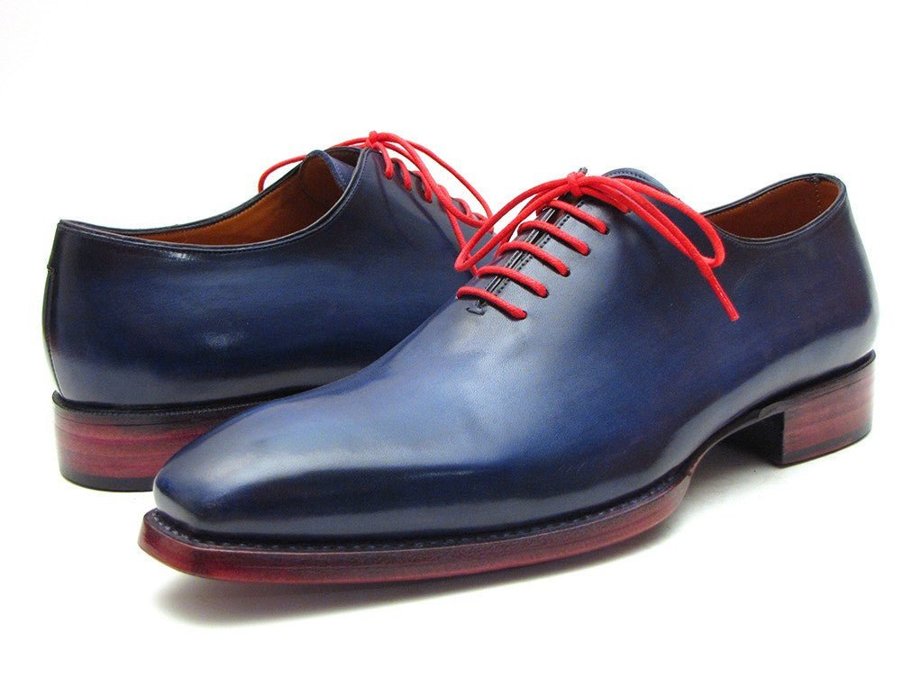 Paul Parkman Goodyear Welted Wholecut Oxfords Navy Blue Hand - Painted (Id044cr) by Paul Parkman – Don't Panic Shoes