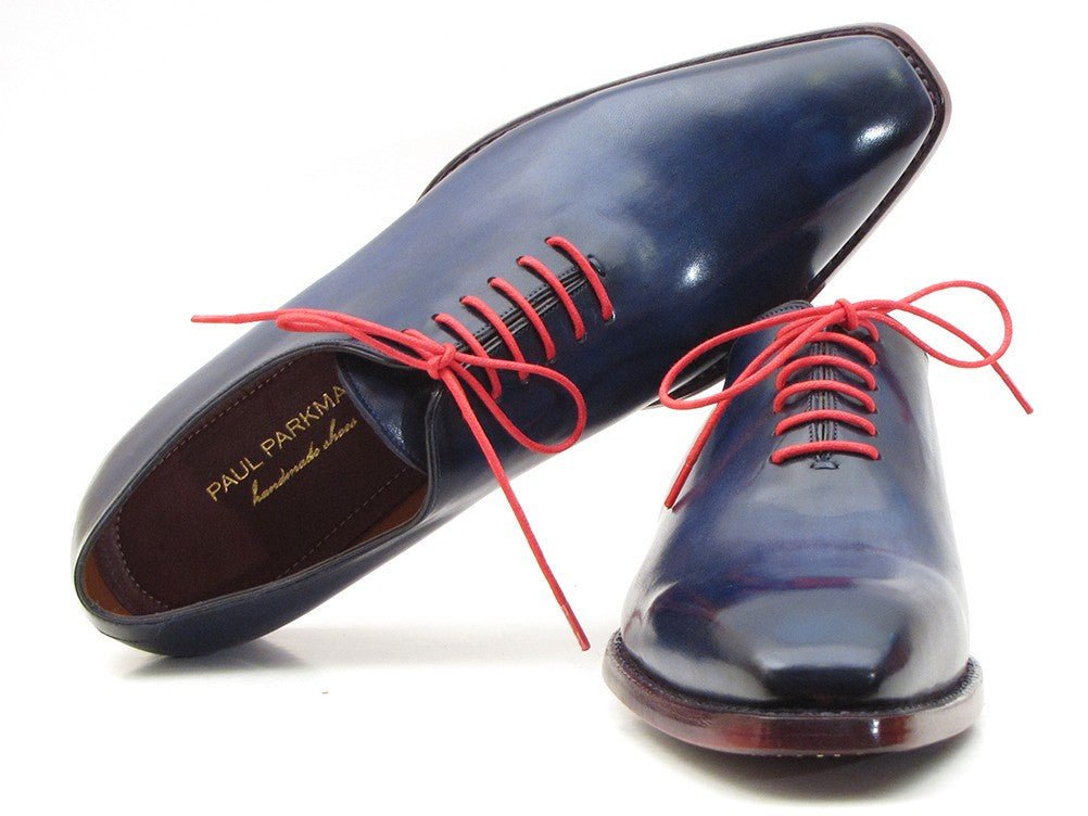 Paul Parkman Goodyear Welted Wholecut Oxfords Navy Blue Hand - Painted (Id044cr) by Paul Parkman – Don't Panic Shoes