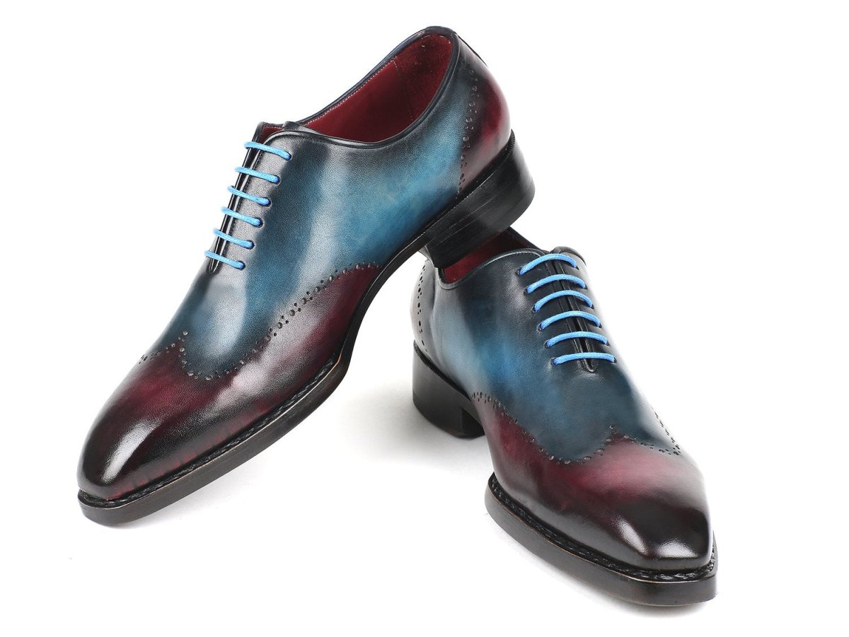 Paul Parkman Goodyear Welted Wingtip Oxfords Blue And Purple (Id081 - Bpx) by Paul Parkman – Don't Panic Shoes