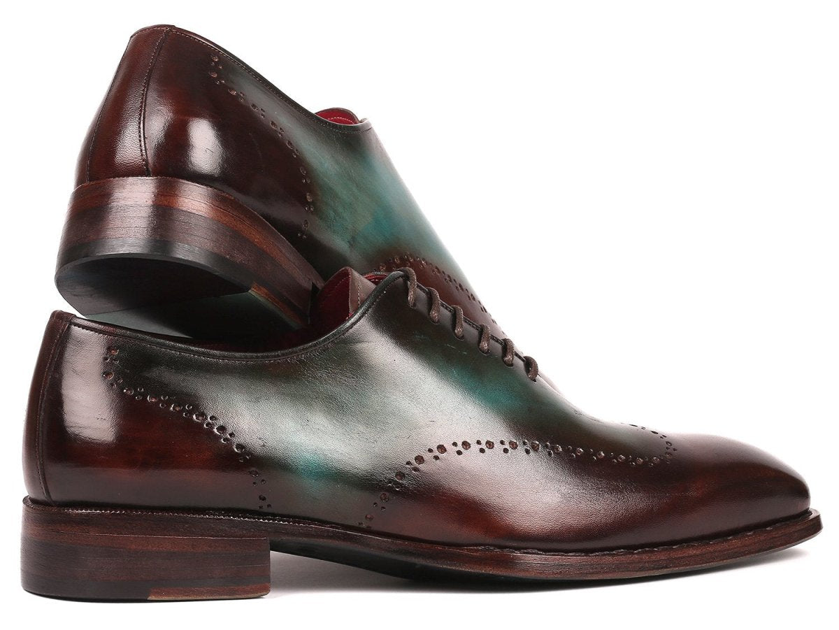 Paul Parkman Goodyear Welted WIngtip Oxfords in Brown And Turquoise Shoes by Paul Parkman – Don't Panic Shoes