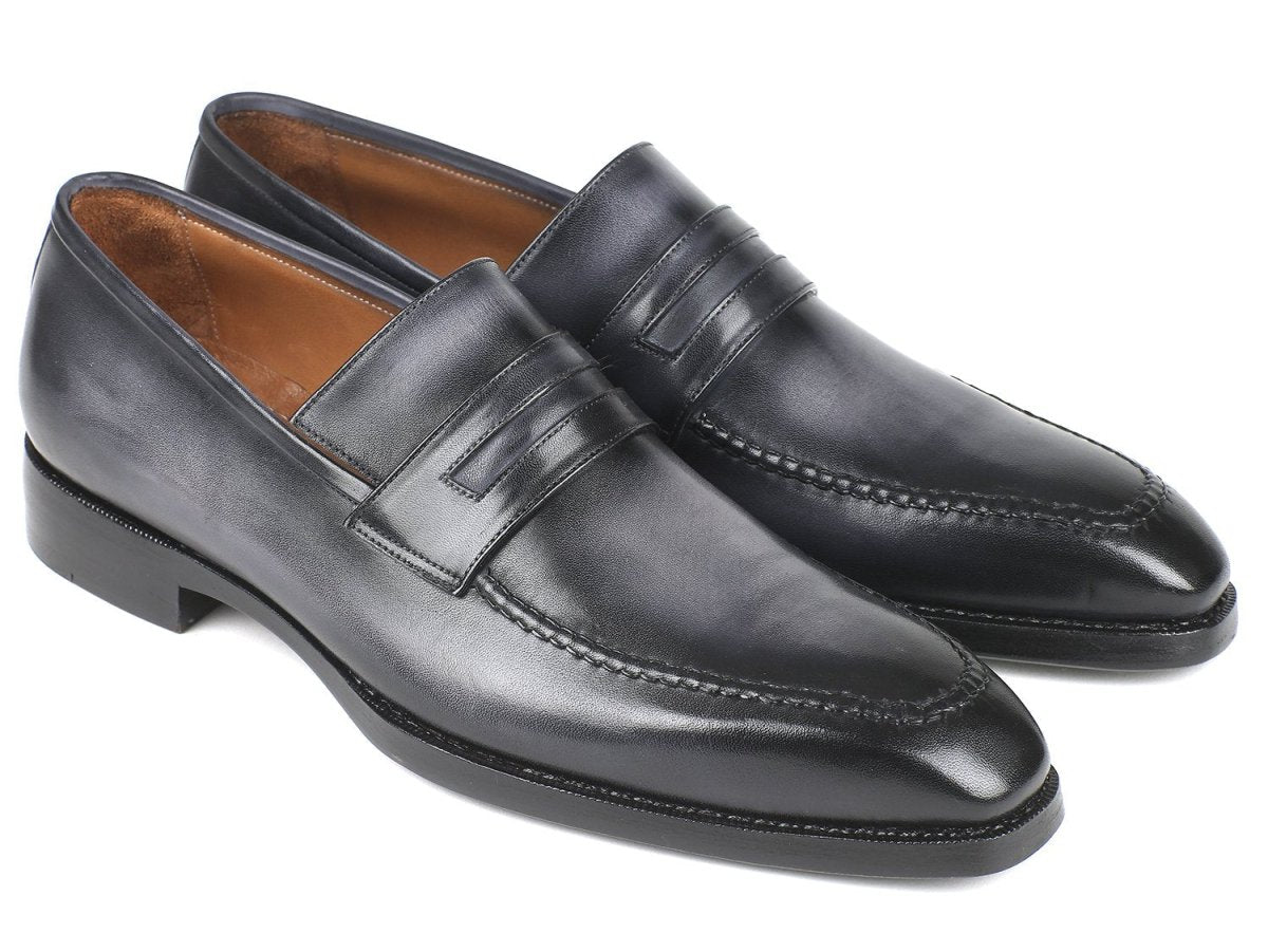 Paul Parkman Gray Burnished Goodyear Welted Loafers (Id37lfgry) by Paul Parkman – Don't Panic Shoes