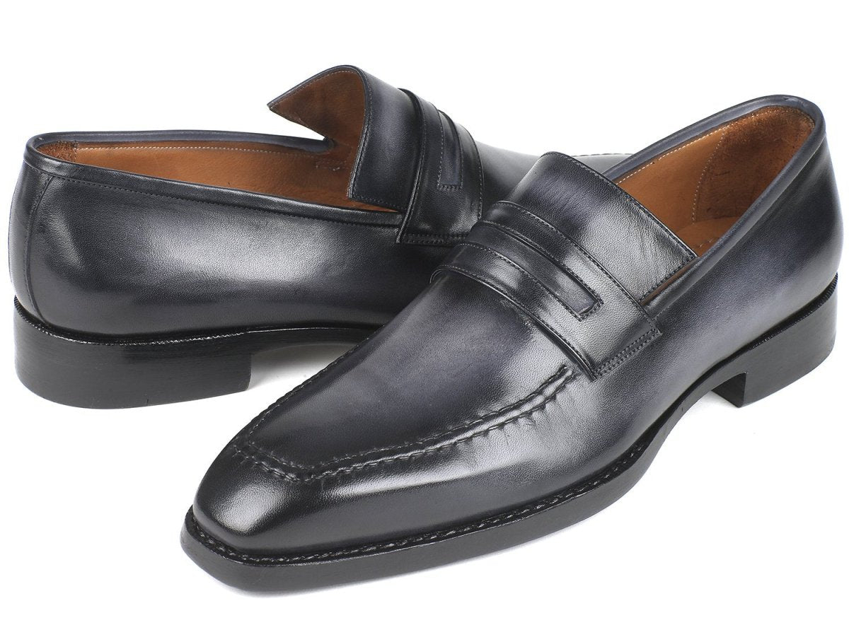 Paul Parkman Gray Burnished Goodyear Welted Loafers (Id37lfgry) by Paul Parkman – Don't Panic Shoes