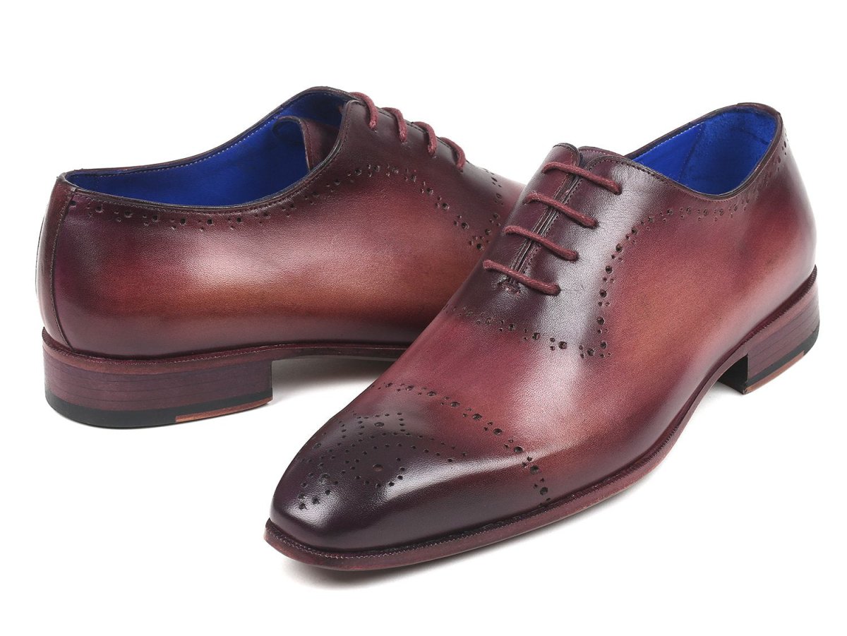 Paul Parkman Hand - PaInted Classic Brogues in Burgundy Shoes by Paul Parkman – Don't Panic Shoes