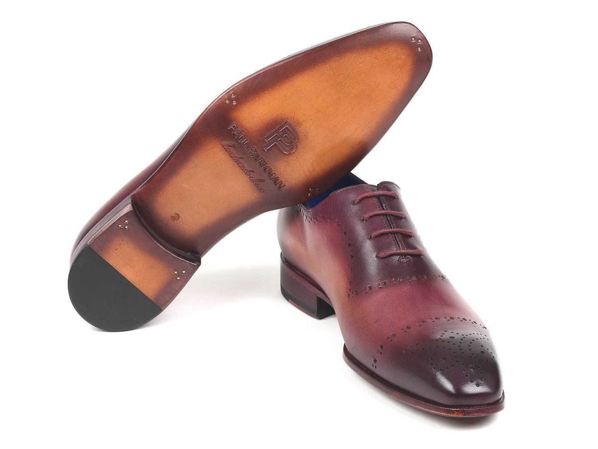 Paul Parkman Hand - PaInted Classic Brogues in Burgundy Shoes by Paul Parkman – Don't Panic Shoes