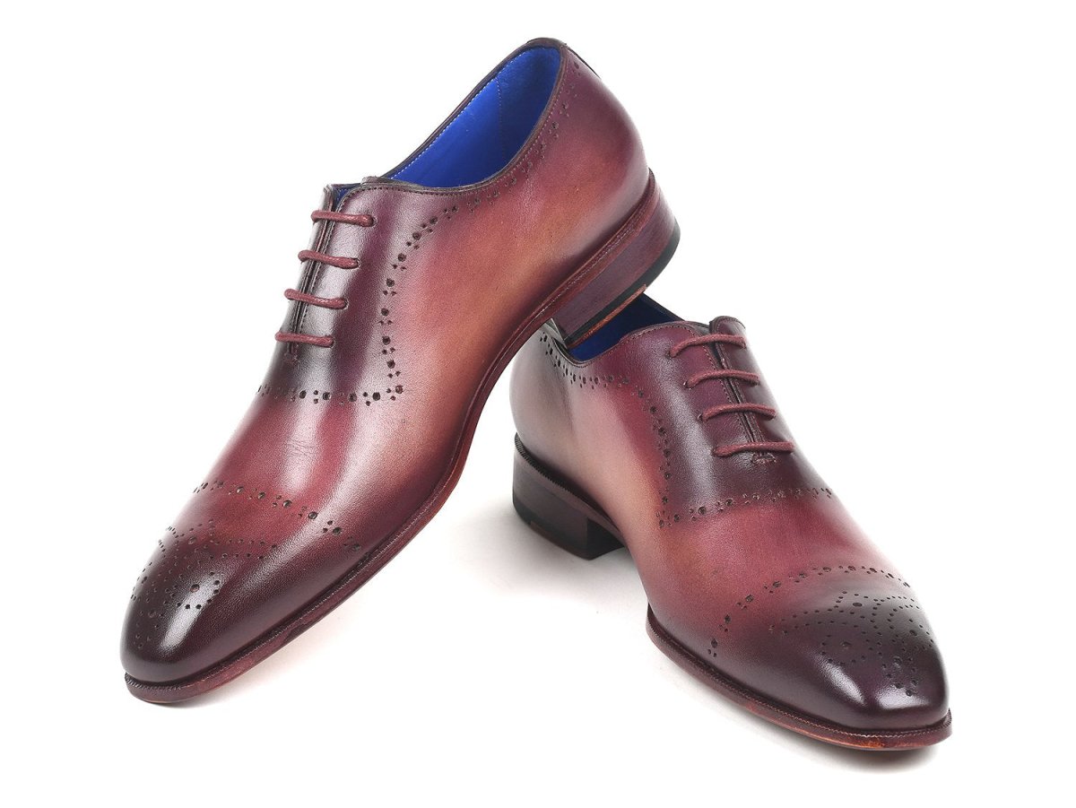 Paul Parkman Hand - PaInted Classic Brogues in Burgundy Shoes by Paul Parkman – Don't Panic Shoes