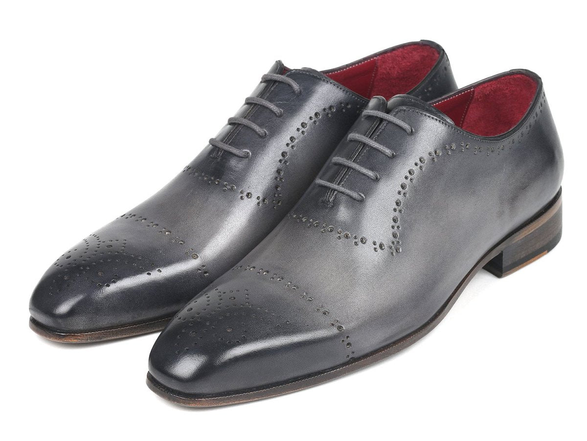 Paul Parkman Hand - PaInted Classic Brogues in Grey Shoes by Paul Parkman – Don't Panic Shoes