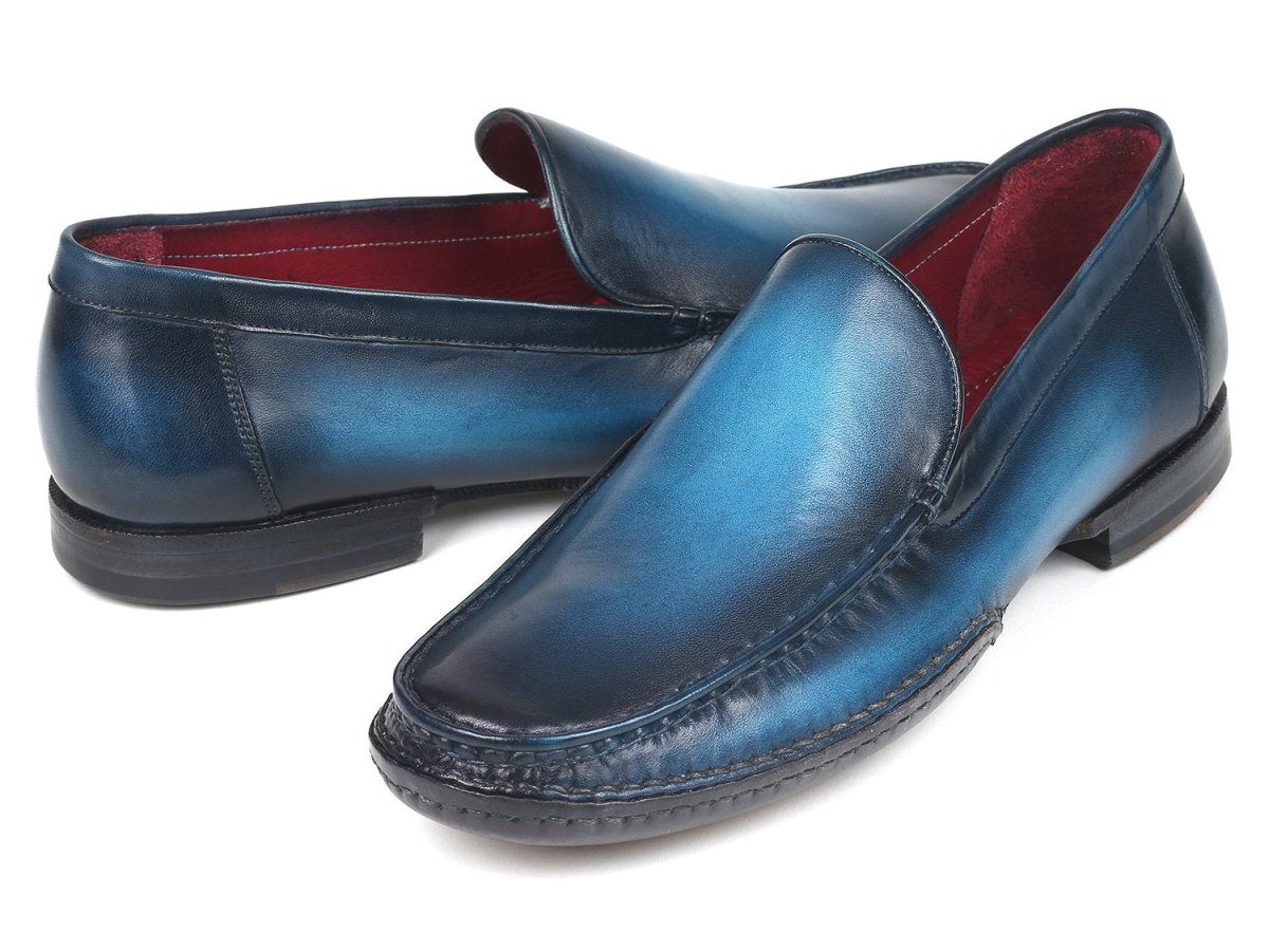 Paul Parkman Hand - Sewn MoccasIns in Blue Shoes by Paul Parkman – Don't Panic Shoes