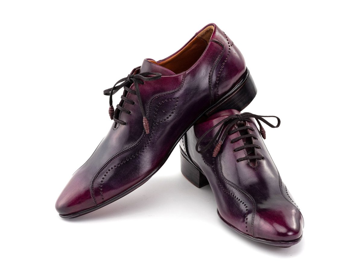 Paul Parkman Handmade Lace - Up Casual Shoes For Men Purple Burnished 84654 - Prp by Paul Parkman – Don't Panic Shoes