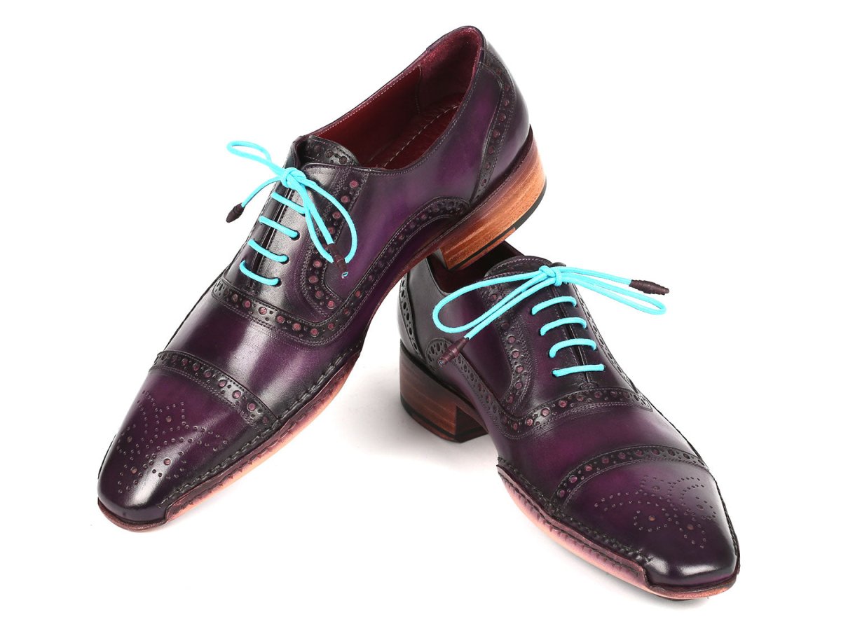Paul Parkman Handsewn Captoe Oxfords Purple (Id5032 - Prp) by Paul Parkman – Don't Panic Shoes